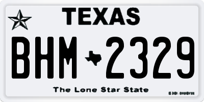 TX license plate BHM2329
