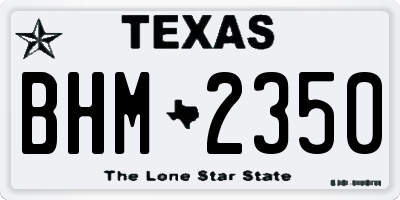 TX license plate BHM2350
