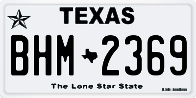 TX license plate BHM2369