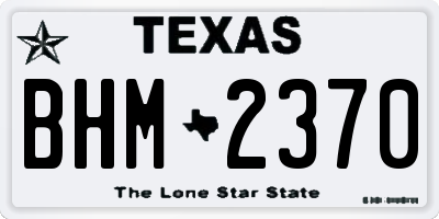 TX license plate BHM2370