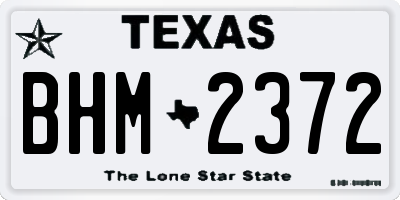 TX license plate BHM2372