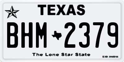 TX license plate BHM2379