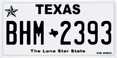 TX license plate BHM2393