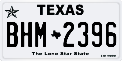 TX license plate BHM2396
