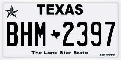 TX license plate BHM2397
