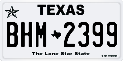 TX license plate BHM2399