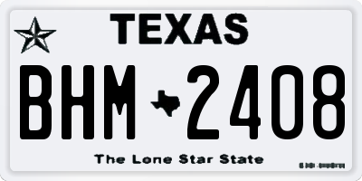 TX license plate BHM2408