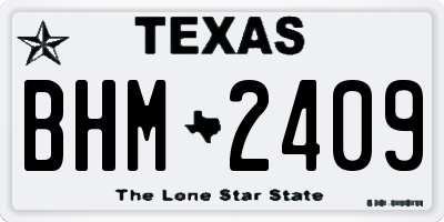 TX license plate BHM2409