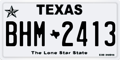 TX license plate BHM2413