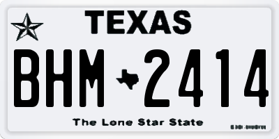 TX license plate BHM2414