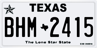 TX license plate BHM2415
