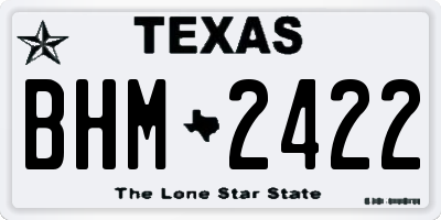 TX license plate BHM2422