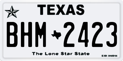 TX license plate BHM2423