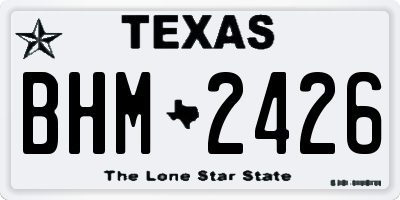 TX license plate BHM2426