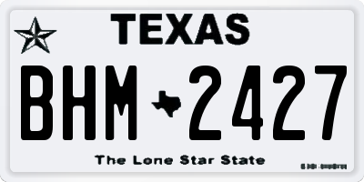 TX license plate BHM2427