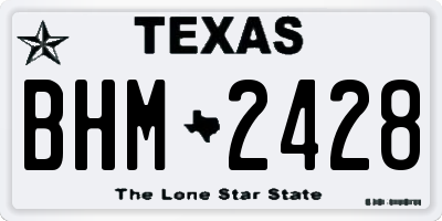 TX license plate BHM2428