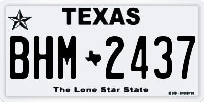TX license plate BHM2437
