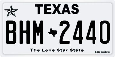 TX license plate BHM2440