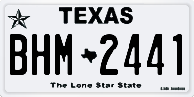 TX license plate BHM2441
