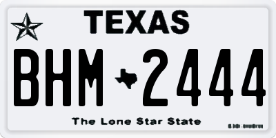 TX license plate BHM2444