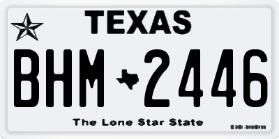 TX license plate BHM2446