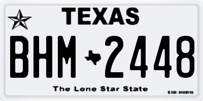 TX license plate BHM2448