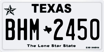 TX license plate BHM2450