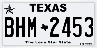 TX license plate BHM2453
