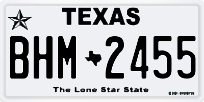 TX license plate BHM2455
