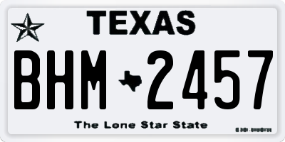 TX license plate BHM2457