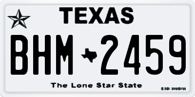 TX license plate BHM2459