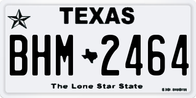 TX license plate BHM2464