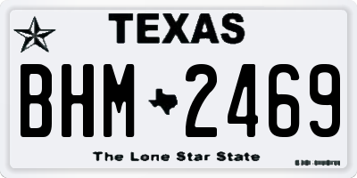 TX license plate BHM2469