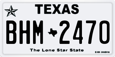TX license plate BHM2470