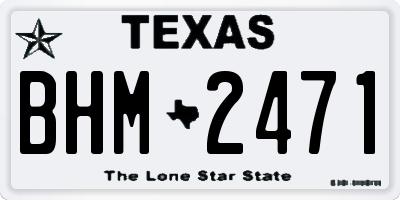 TX license plate BHM2471