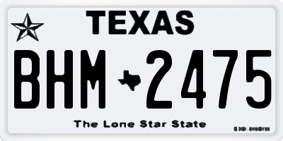 TX license plate BHM2475
