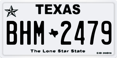 TX license plate BHM2479