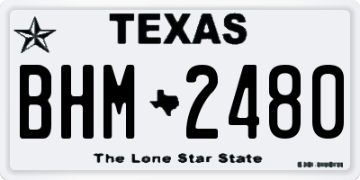 TX license plate BHM2480