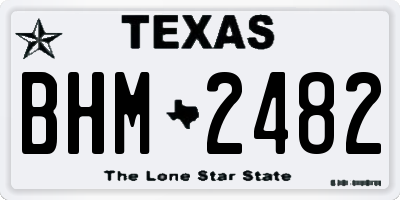 TX license plate BHM2482