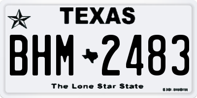 TX license plate BHM2483
