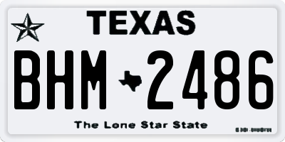 TX license plate BHM2486