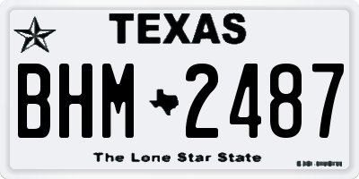 TX license plate BHM2487