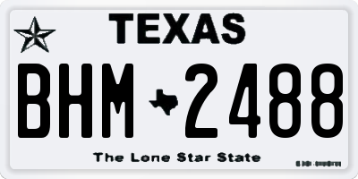 TX license plate BHM2488
