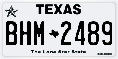 TX license plate BHM2489