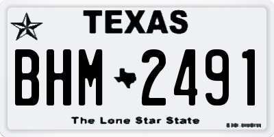 TX license plate BHM2491