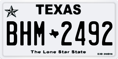 TX license plate BHM2492
