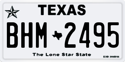 TX license plate BHM2495