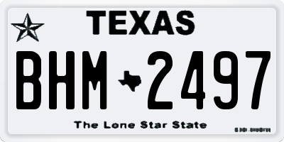 TX license plate BHM2497