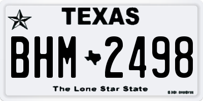 TX license plate BHM2498
