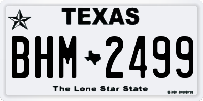 TX license plate BHM2499